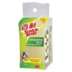 3M 好潔淨抗菌杯刷補充海綿